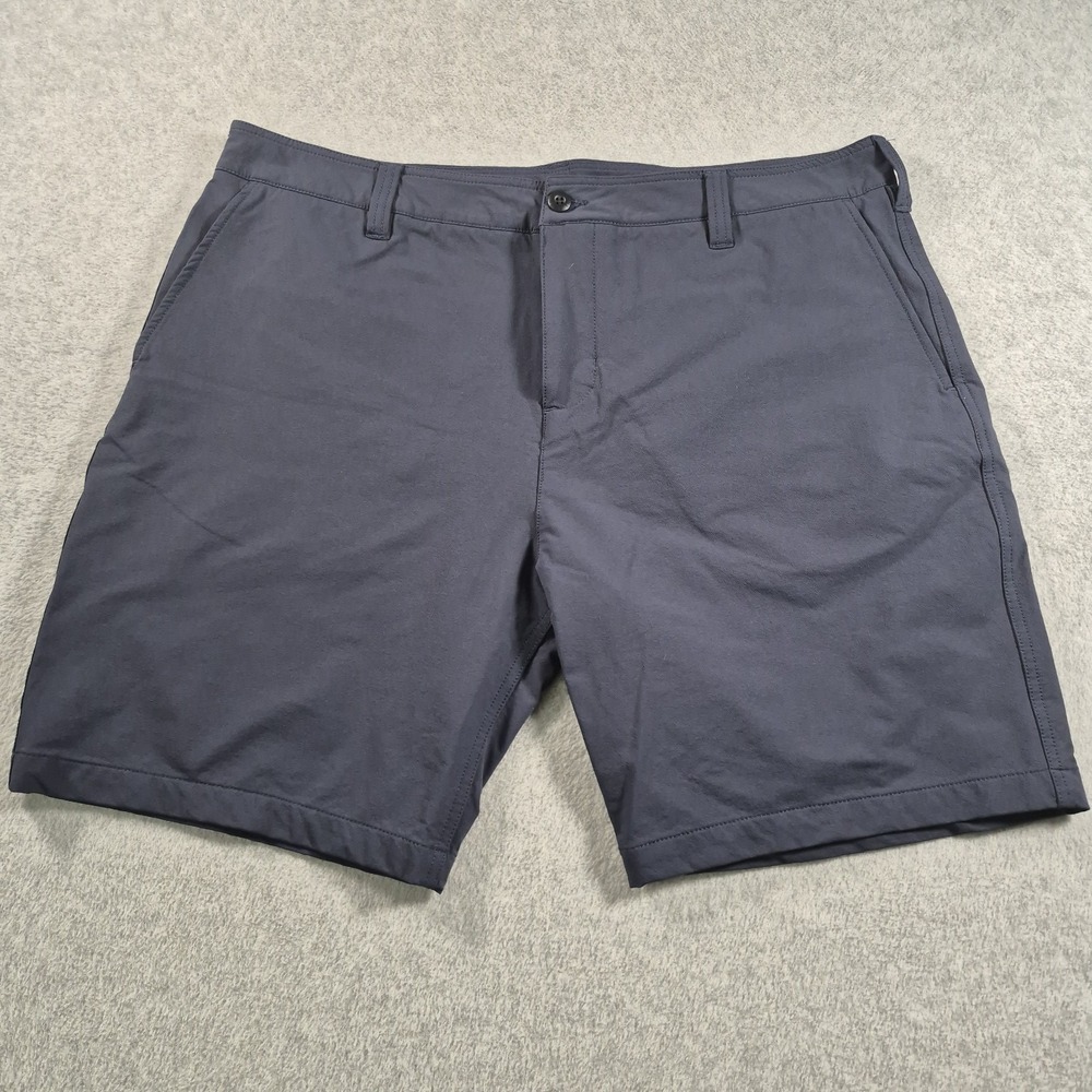 American Giant Shorts Mens 38 Blue Chino Stretch Performance Lightweight Nylon